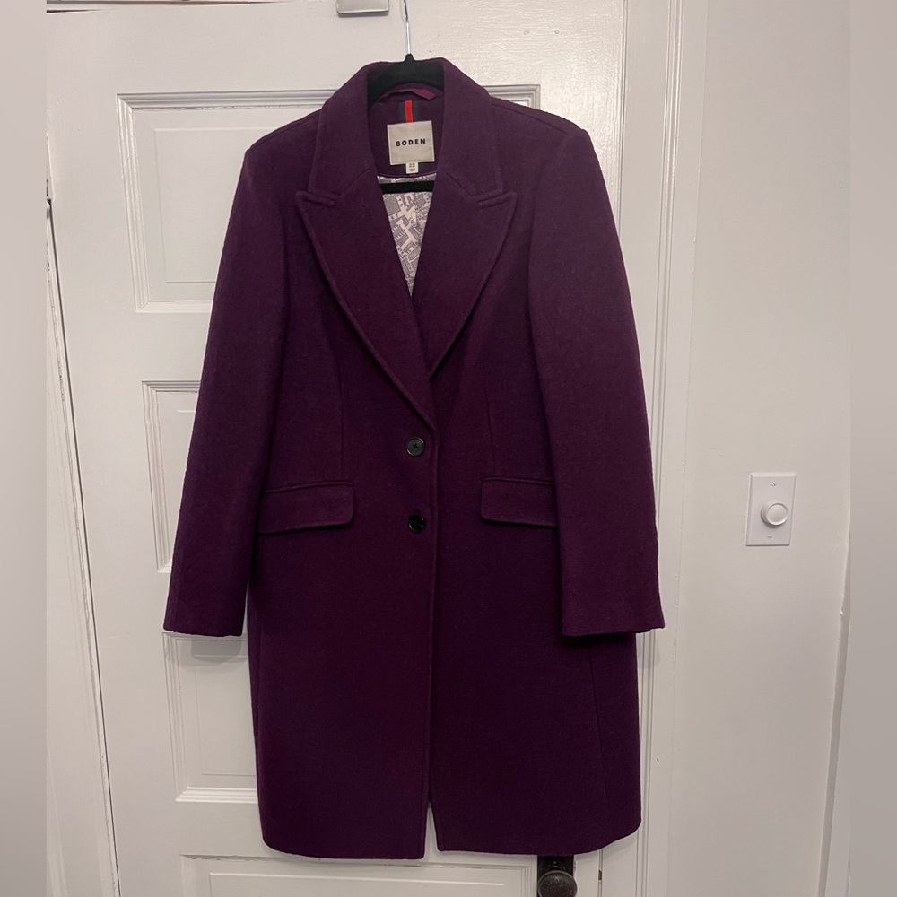 Boden Women's Deep Purple Blazer Coat